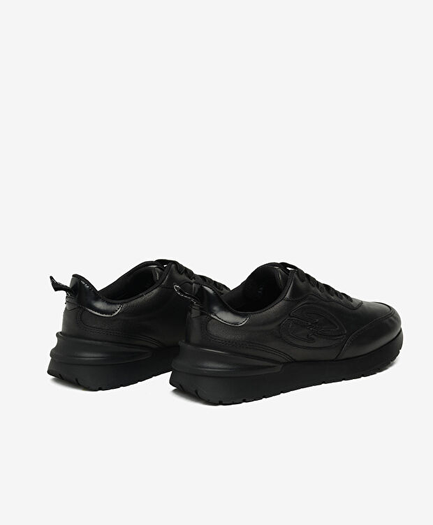 Kadın Siyah Hakiki Deri Spor Ayakkabı - 4