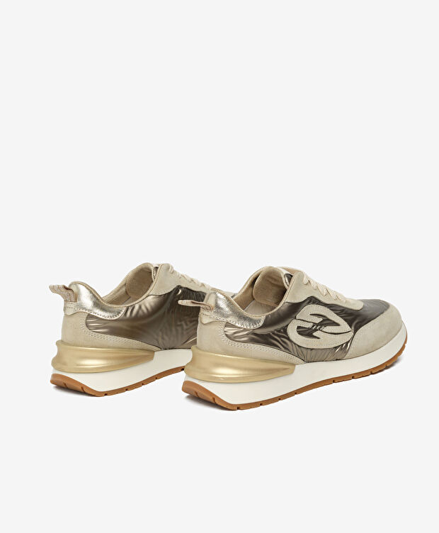 Kadın Bej Hakiki Deri Spor Ayakkabı - 4