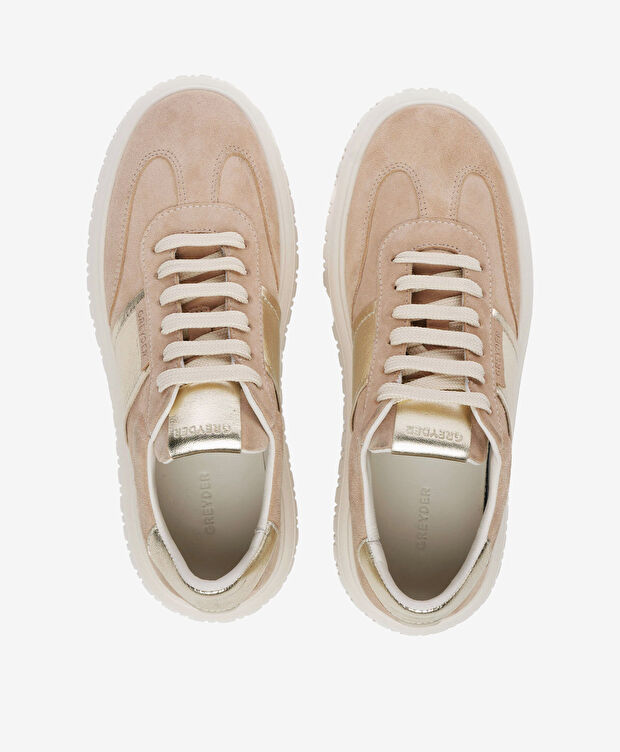 Kadın Bej Hakiki Deri Sneaker Ayakkabı - 5