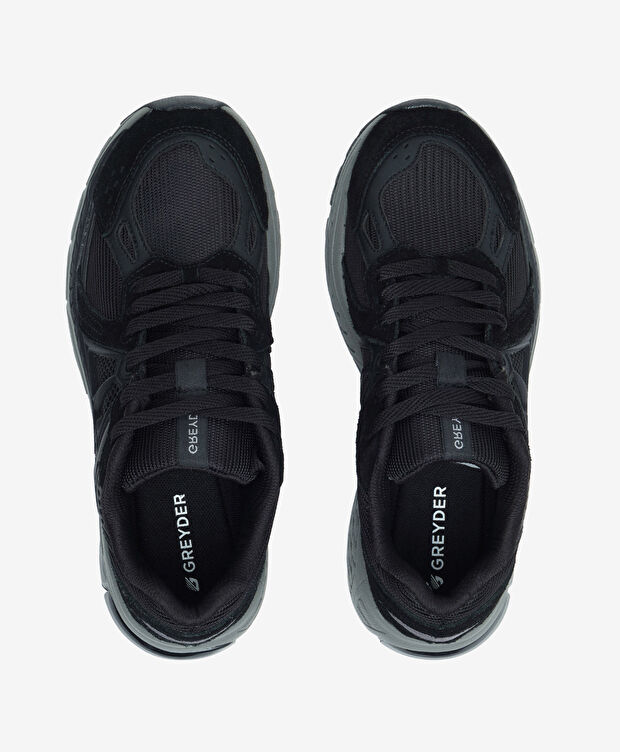 Kadın Siyah Hakiki Deri Spor Ayakkabı - 5