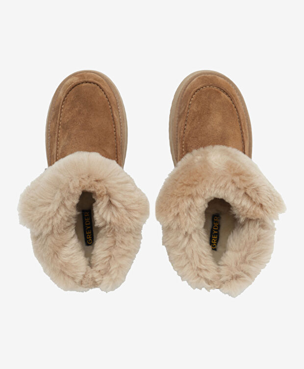 Kadın Sigaro Süet Hakiki Deri Bot - 6