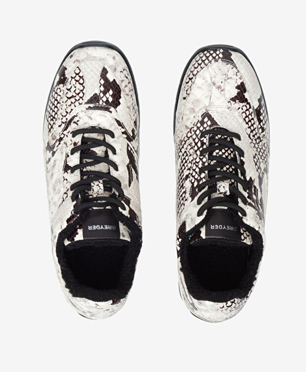 Kadın Bej Siyah Hakiki Deri Spor Ayakkabı - 5