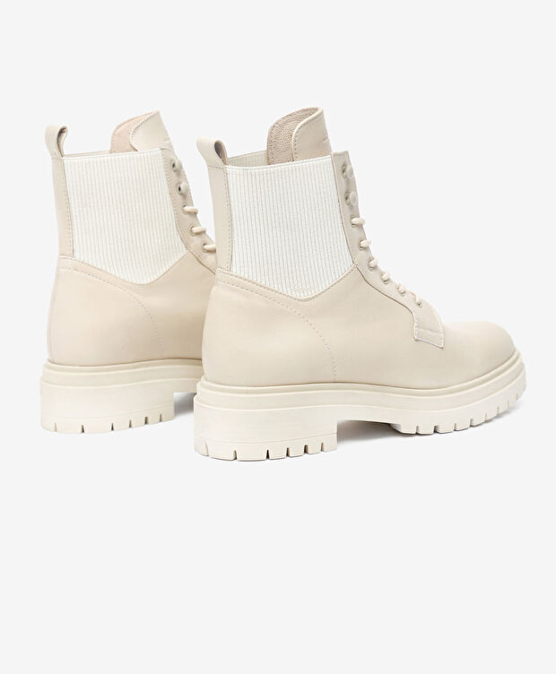 Kadın Ekru Hakiki Deri Bot - 4