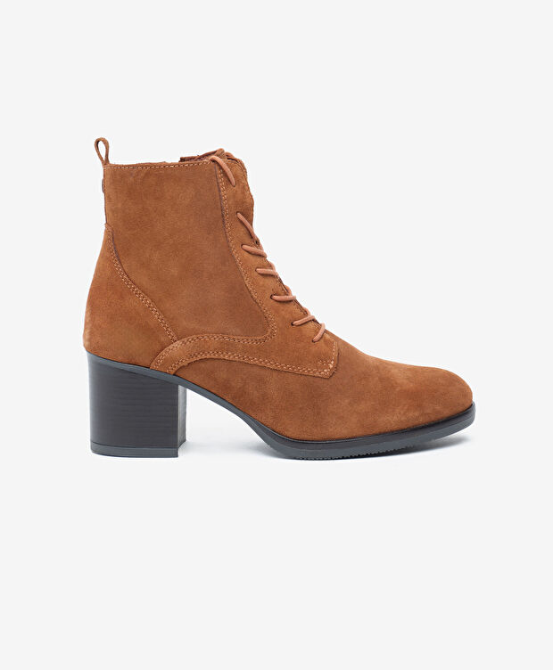 Kadın Taba Hakiki Deri Topuklu Bot - 1