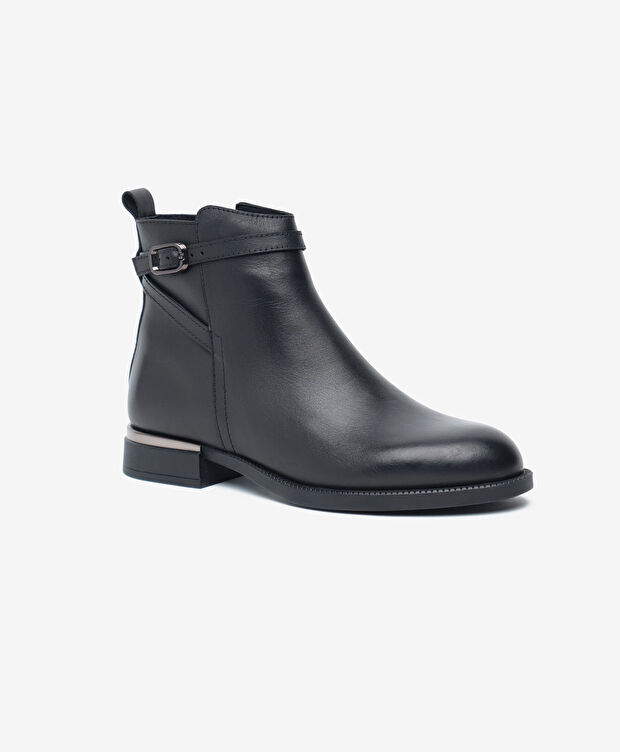 Kadın Siyah Hakiki Deri Bot - 2