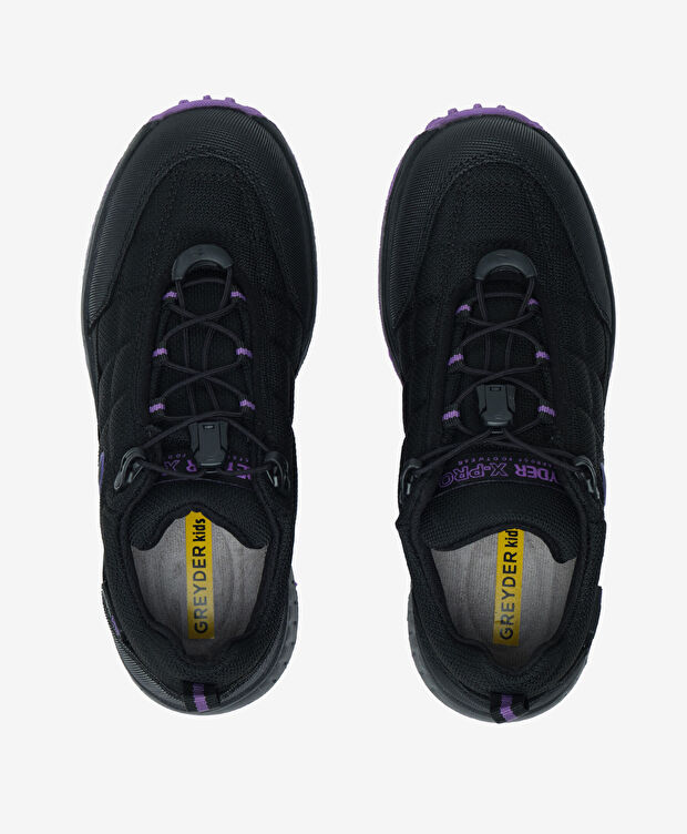 Erkek Çocuk Siyah Mor Su Geçirmez Outdoor Ayakkabı - 5