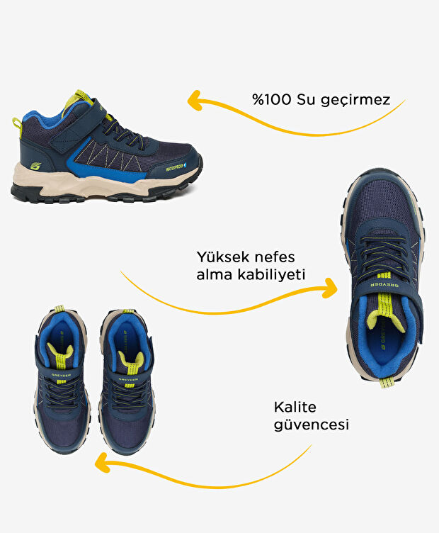 Çocuk Lacivert Su Geçirmez Outdoor Bot - 2
