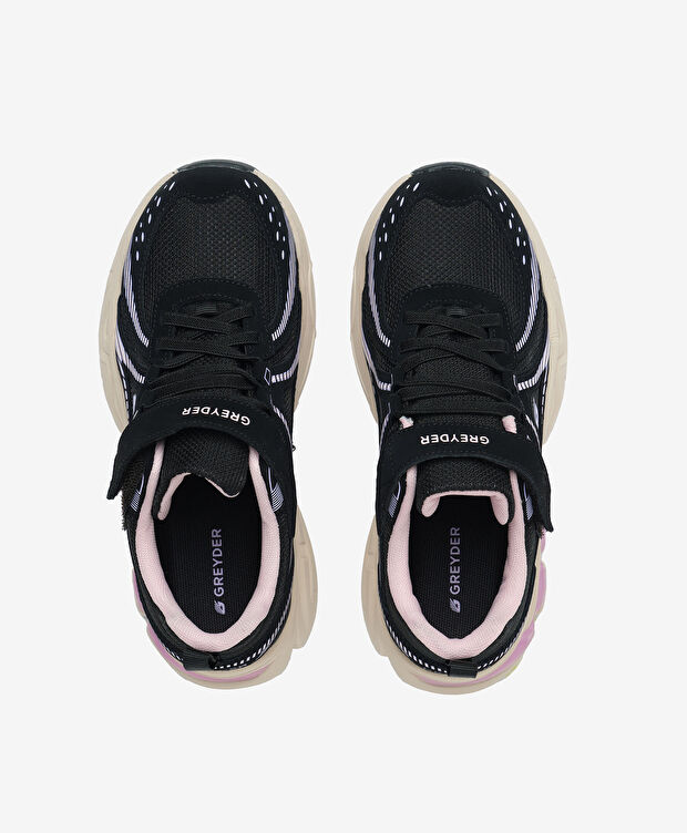 Çocuk Siyah Lila Su Geçirmez Hakiki Deri Spor Ayakkabı - 6