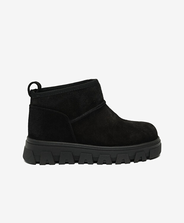 Çocuk Siyah Süet Hakiki Deri Bot - 1