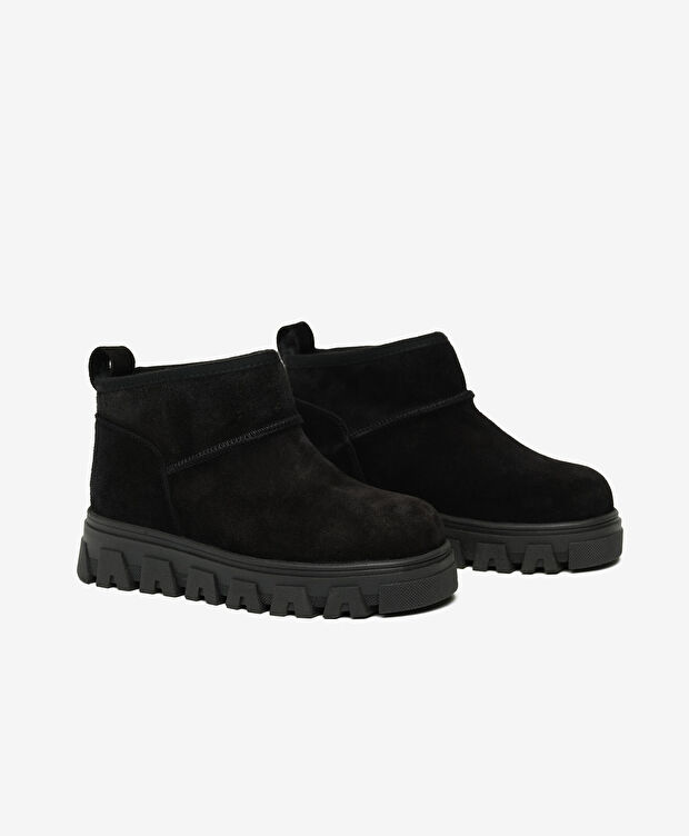 Çocuk Siyah Süet Hakiki Deri Bot - 3