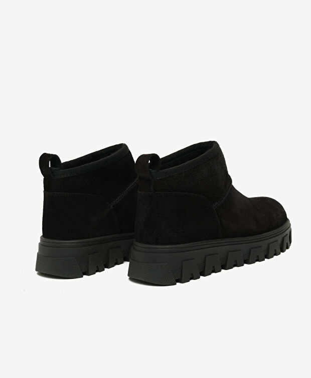 Çocuk Siyah Süet Hakiki Deri Bot - 4