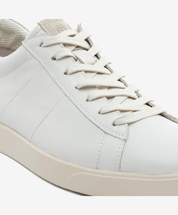 Erkek Kirli Beyaz Hakiki Deri Casual Ayakkabı - 5