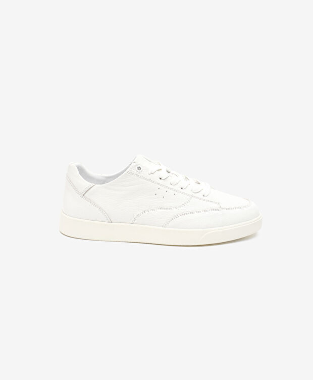 Erkek Kirli Beyaz Hakiki Deri Sneaker Ayakkabı - 1