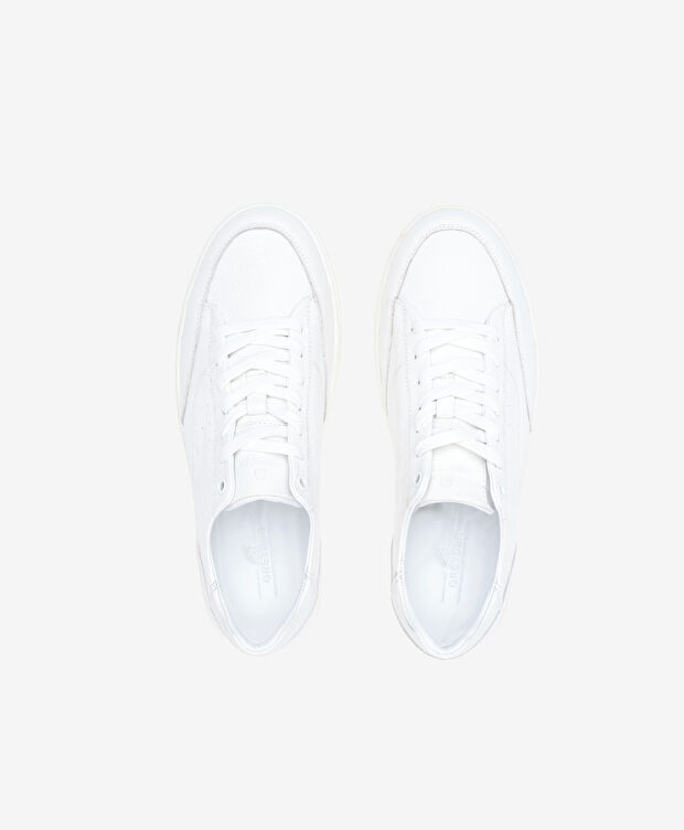 Erkek Kirli Beyaz Hakiki Deri Sneaker Ayakkabı - 5