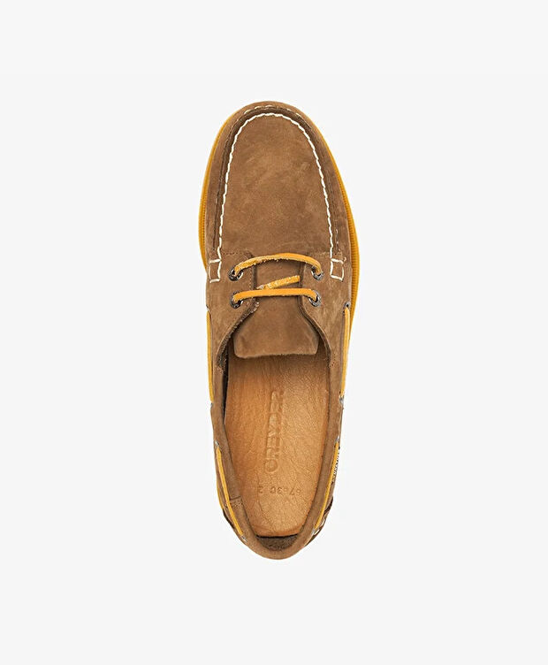 Erkek Tütün Hakiki Deri Marine Ayakkabı - 4