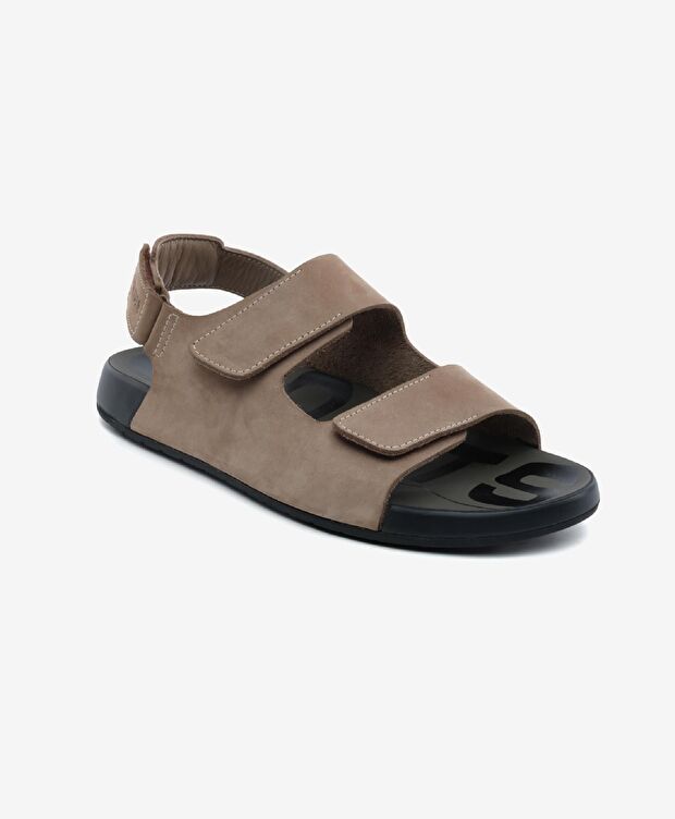 Erkek Vizon Nubuk Hakiki Deri Sandalet - 2