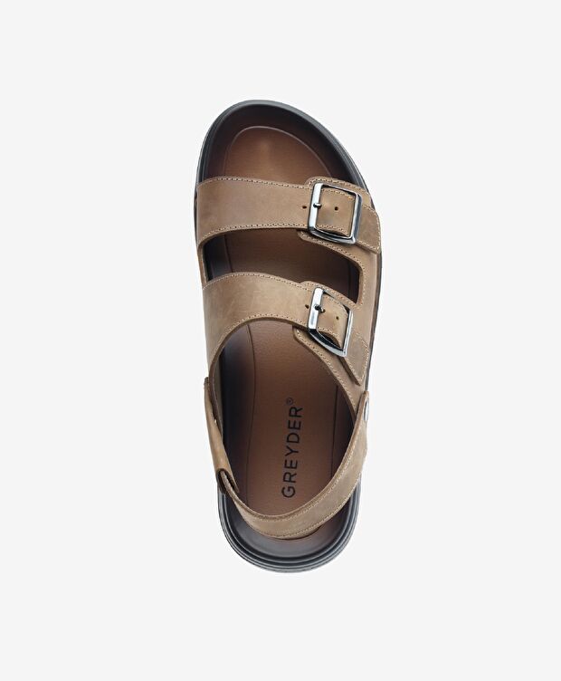 Erkek Kum Hakiki Deri Sandalet - 4