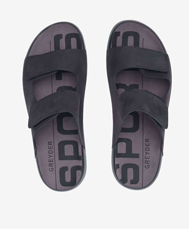 Erkek Siyah Hakiki Deri Terlik - 5