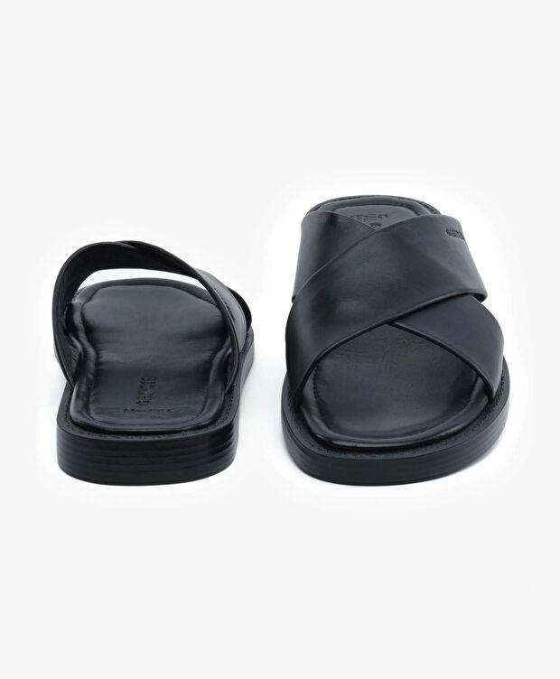 Erkek Siyah Hakiki Deri Terlik - 7