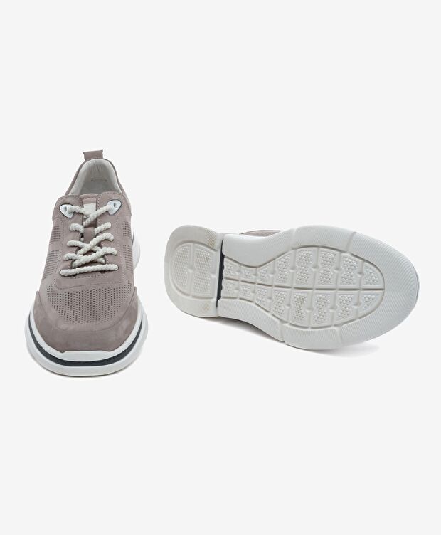 Erkek Açık Vizon Nubuk Hakiki Deri Comfort Ayakkabı - 6