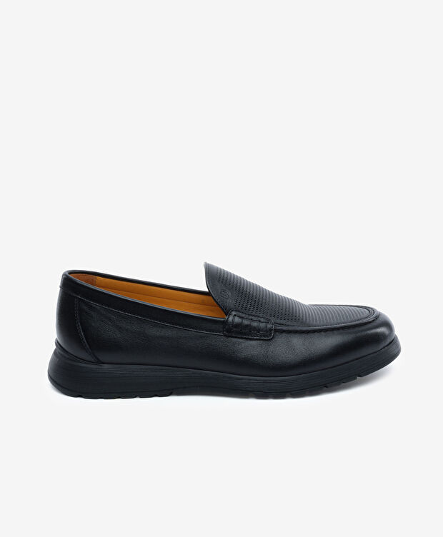 Erkek Siyah Hakiki Deri Comfort Ayakkabı - 1