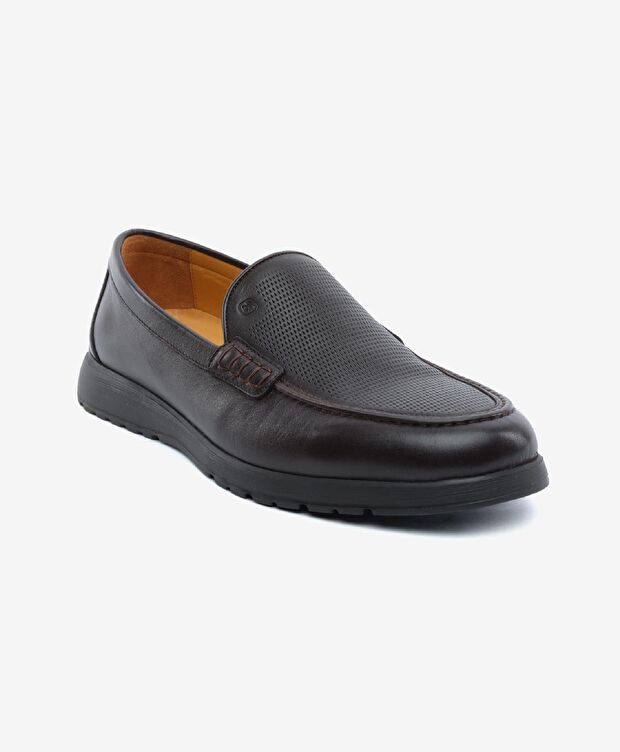 Erkek Kahverengi Hakiki Deri Comfort Ayakkabı - 2