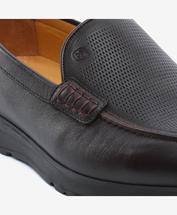 Erkek Kahverengi Hakiki Deri Comfort Ayakkabı - 5