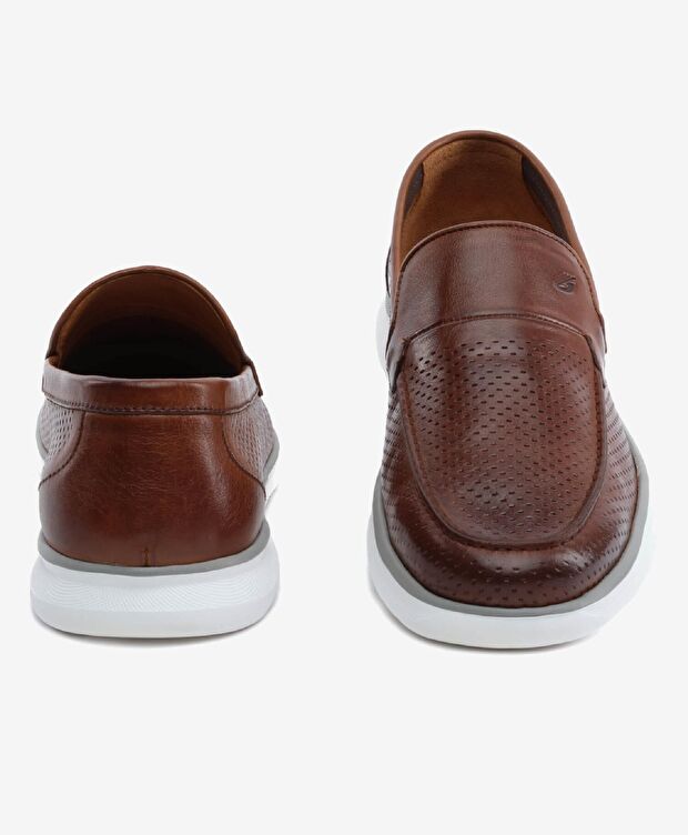 Erkek Taba Hakiki Deri Loafer Ayakkabı - 7