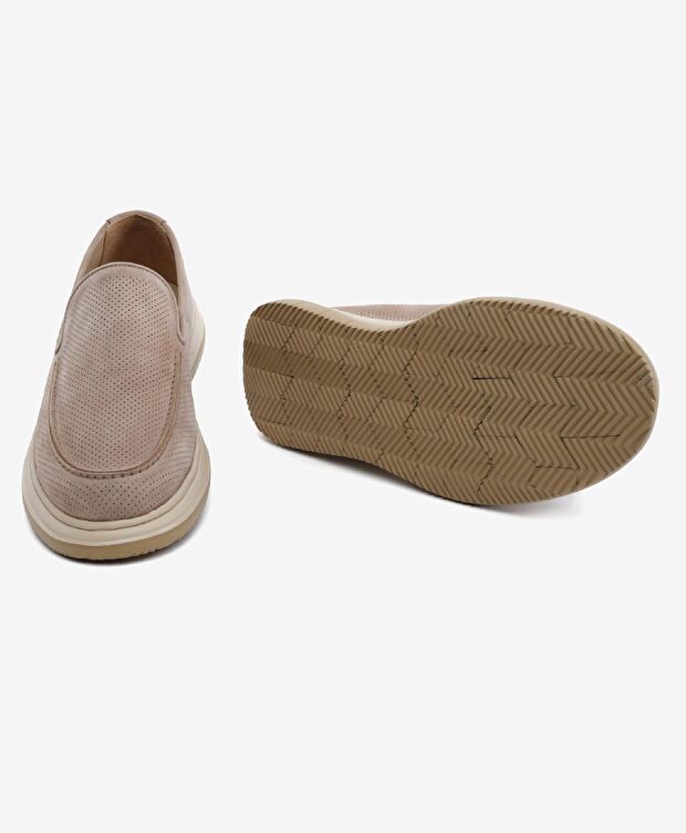 Erkek Vizon Nubuk Hakiki Deri Loafer Ayakkabı - 6