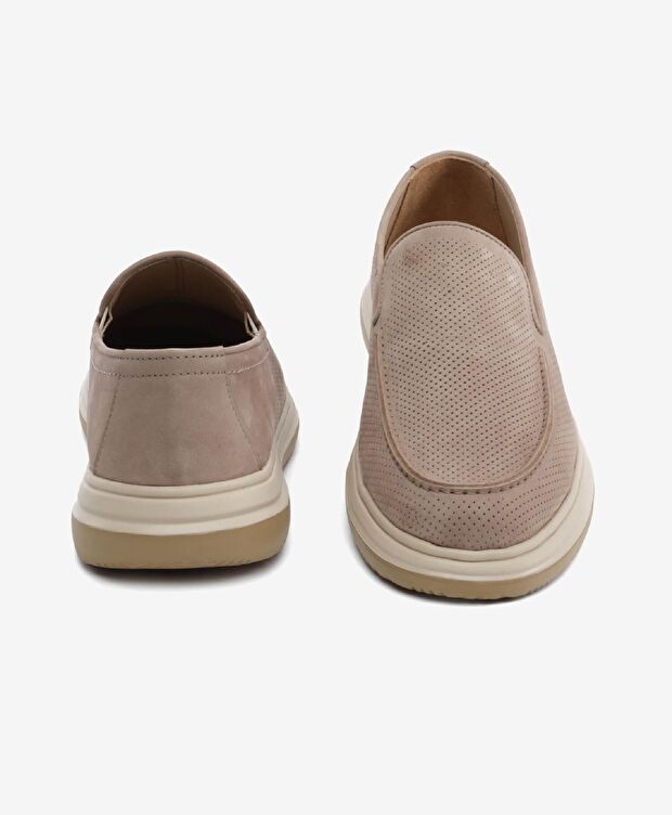 Erkek Vizon Nubuk Hakiki Deri Loafer Ayakkabı - 7