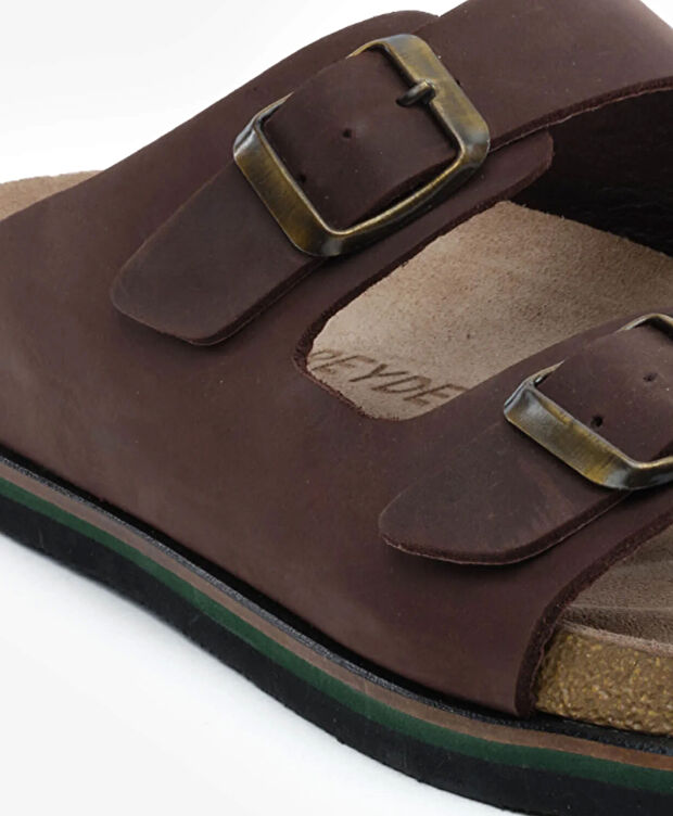 Erkek Kahverengi Hakiki Deri Terlik - 5