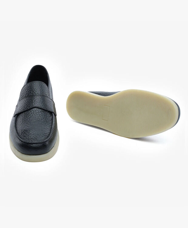 Erkek Siyah Hakiki Deri Loafer Ayakkabı - 6