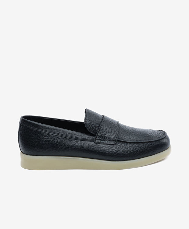 Erkek Siyah Hakiki Deri Loafer Ayakkabı - 1