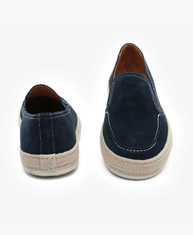 Erkek Lacivert Hakiki Deri Loafer Ayakkabı - 7