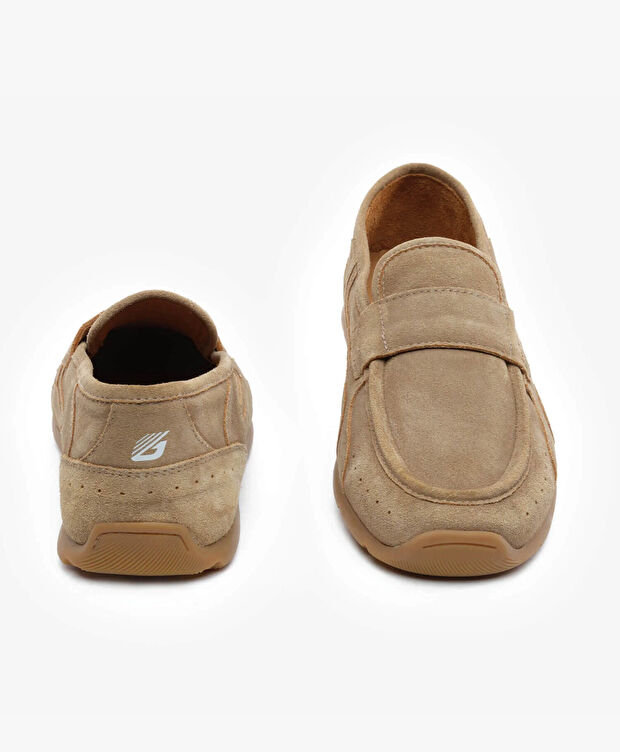 Erkek Ekru Hakiki Deri Loafer Ayakkabı - 7