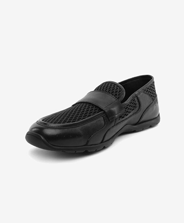 Erkek Siyah Hakiki Deri Loafer Ayakkabı - 3