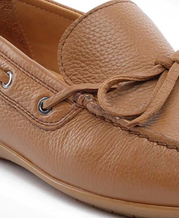 Erkek Taba Hakiki Deri Marine Ayakkabı - 5