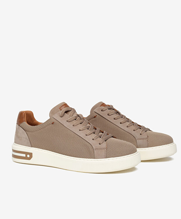 Erkek Vizon Hakiki Deri Sneaker Ayakkabı - 3