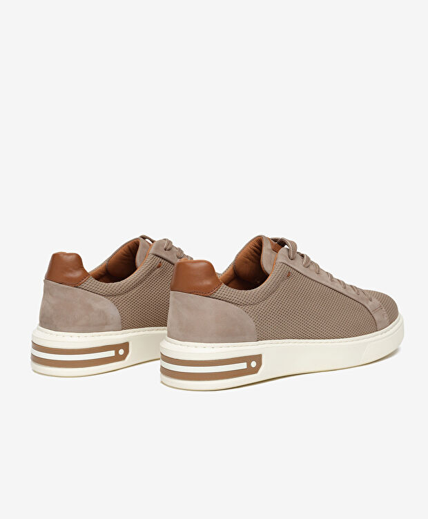 Erkek Vizon Hakiki Deri Sneaker Ayakkabı - 4