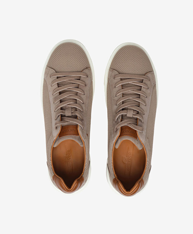 Erkek Vizon Hakiki Deri Sneaker Ayakkabı - 5