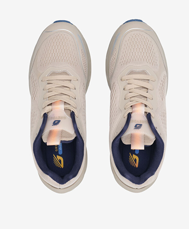 Erkek Bej Lacivert Spor Ayakkabı - 5