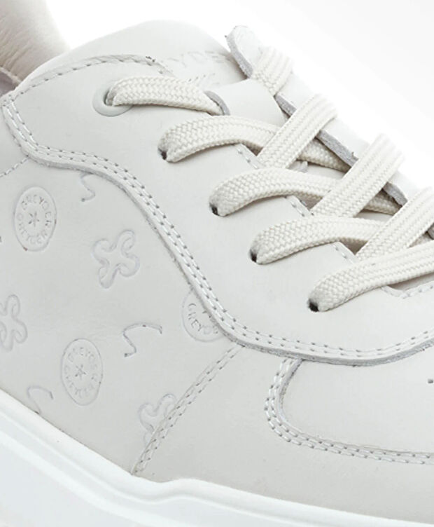 Erkek Kirli Beyaz Hakiki Deri Sneaker Ayakkabı - 5