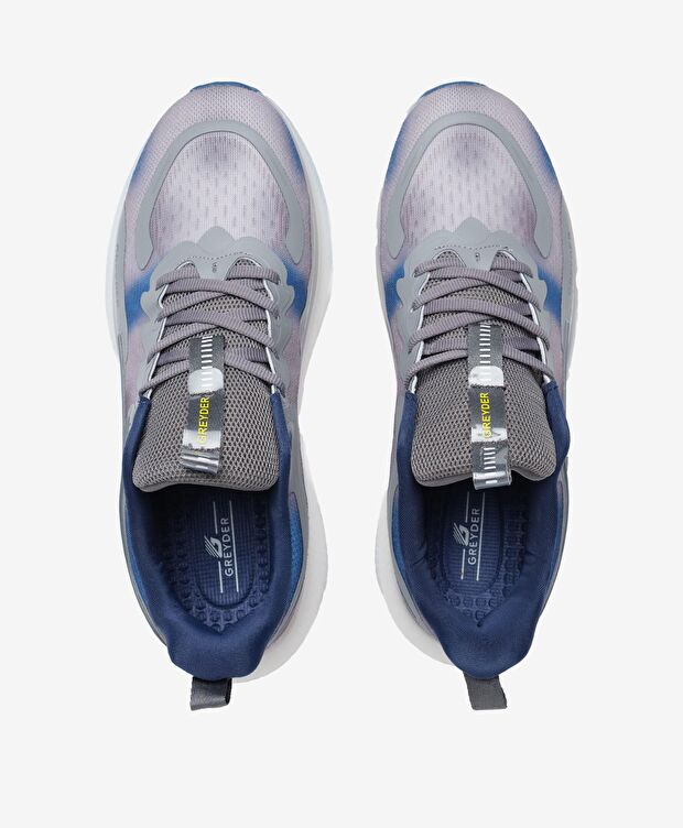 Gri Mavi Spor Ayakkabı - 5