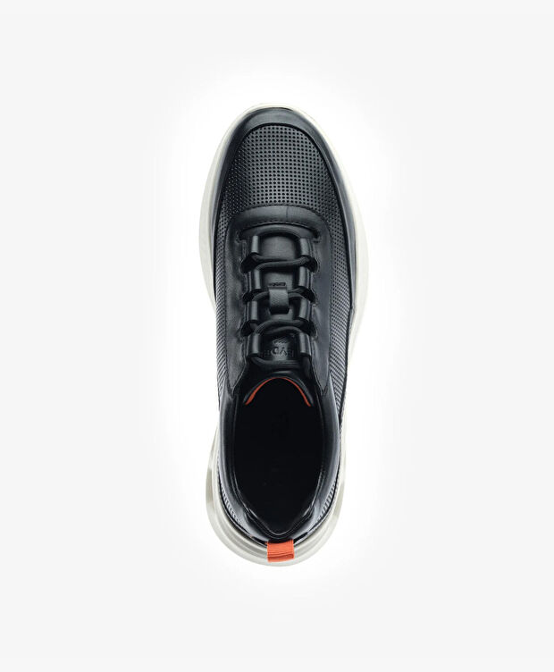 Erkek Siyah Hakiki Deri Spor Ayakkabı - 4