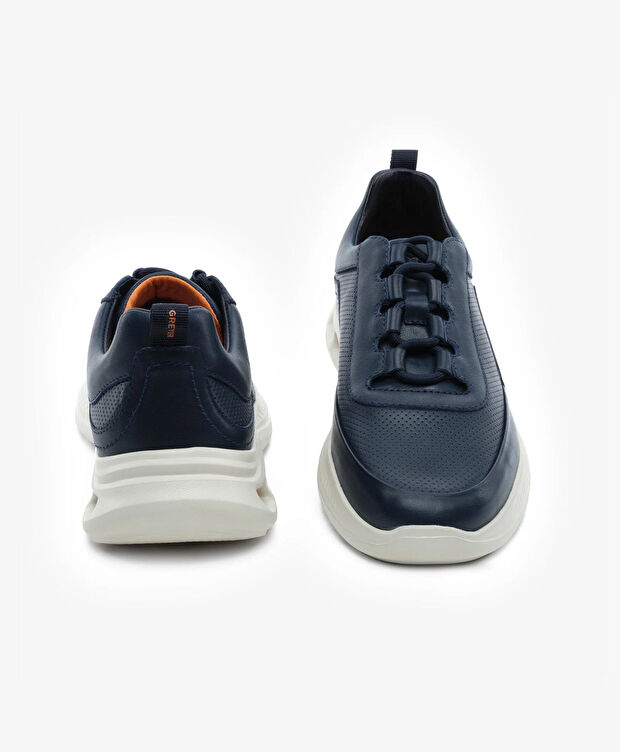 Erkek Lacivert Hakiki Deri Spor Ayakkabı - 7