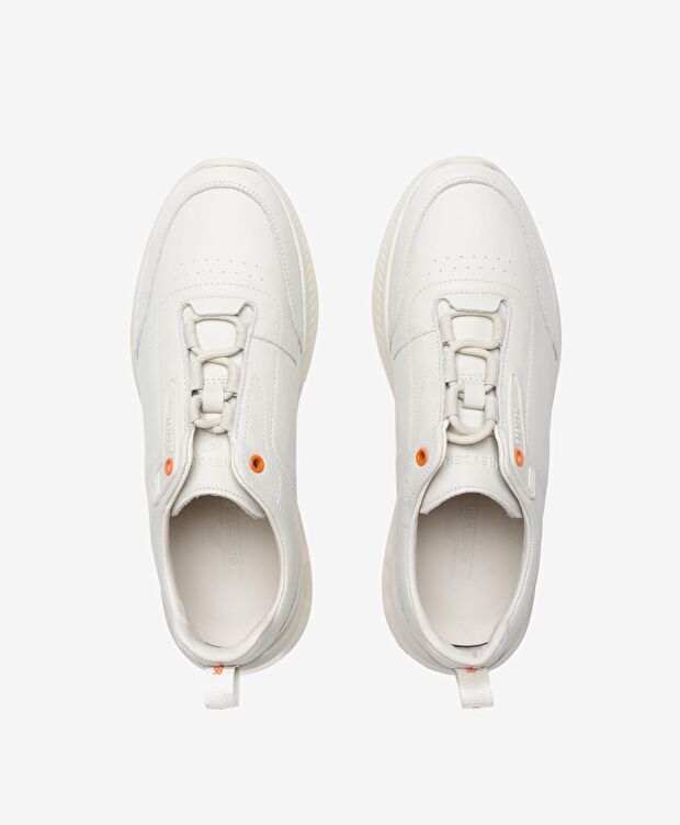 Erkek Kirli Beyaz Hakiki Deri Spor Ayakkabı - 5