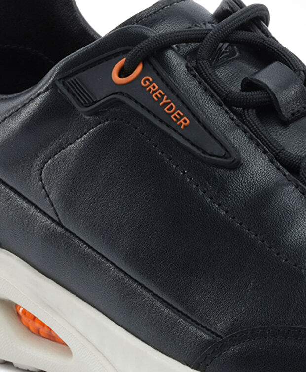 Erkek Siyah Hakiki Deri Spor Ayakkabı - 5