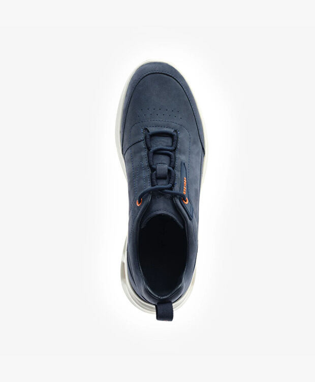 Erkek Lacivert Hakiki Deri Spor Ayakkabı - 4