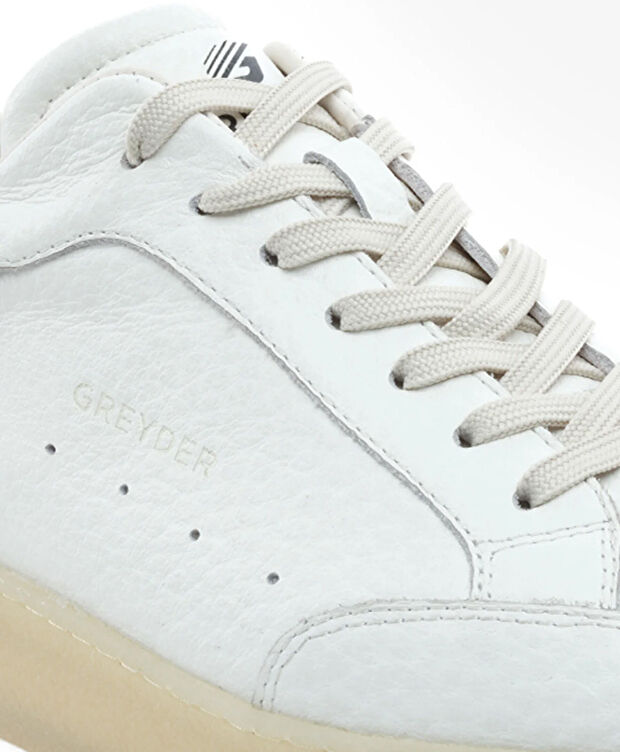 Erkek Beyaz Hakiki Deri Sneaker Ayakkabı - 5