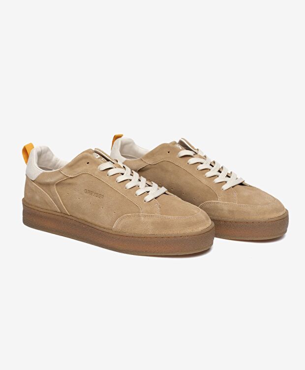 Erkek Vizon Hakiki Deri Sneaker Ayakkabı - 3